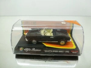 NEW RAY48569 ALFA ROMEO GIULIETTA 1600 CC - BLACK 1:43 - GOOD IN SHOWCASE - 450 - Imagen 1 de 5