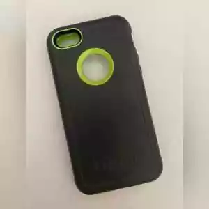 OTTERBOX DEFENDER SERIES CASE For IPHONE 5c - Black and Green | Preowned - Picture 1 of 4