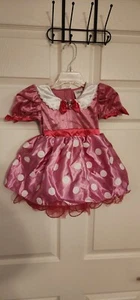 Disney Store Pink Minnie Mouse Glitter Costume Dress Child Size 2 Dress Up New - Picture 1 of 4