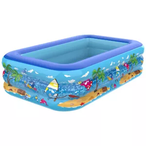 Piscina inflable con patrón de dibujos animados enmarcada para niños pequeños - Imagen 1 de 14