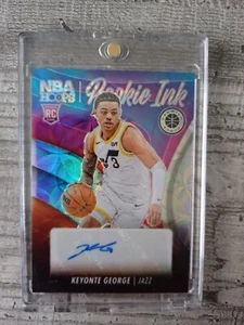 2023-24 NBA Hoops Premium Stock Rookie Ink Premium Prizm /75 Keyonte George - Picture 1 of 4