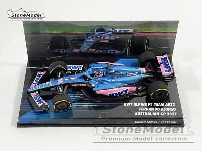 Alpine Renault BWT F1 A522 14 Fernando Alonso Australian GP 2022 1:43 MINICHAMPS - Image 1 of 4