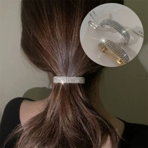 Hair headdress temperament ponytail buckle clip hairpin diamond-studded ins - Picture 1 of 14