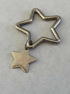 Tiffany & Co Double Star with Dangle Star 925 Sterling Silver Estate Keyring - Picture 1 of 6