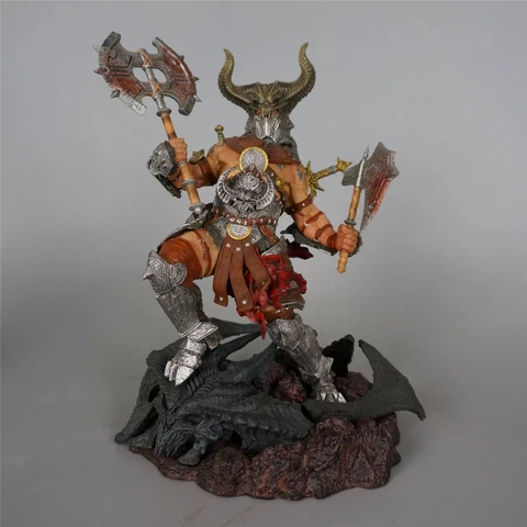 Classic Game Diablo 3 Barbarian Four Horsemen tabletop decoration Action Figure Cover