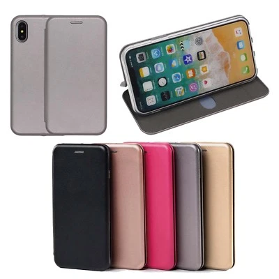 Per Apple IPHONE X Custodia Portafoglio Flip Similpelle Slim Chiusura Magnetica - Immagine 1 di 4