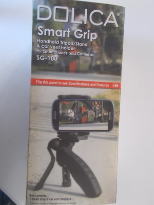 Trípode/soporte de mano Dolica Smart Grip y soporte de ventilación para automóvil para teléfono y cámara Foto 1 de 4