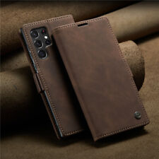 For Samsung Galaxy S22 Ultra S22+ CaseMe Magnetic Flip Wallet Leather Case Cover