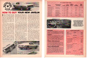 1971 HOW TO BUY YOUR NEW JAVELIN ~ ORIGINAL 2-PAGE ARTICLE / AD - Picture 1 of 1