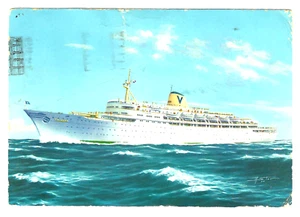 SITMAR LINE "FAIR SKY" - SHIPPING postcard c1960 -postally used - Picture 1 of 2