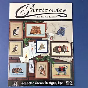 Folleto de punto de cruz Cattitudes The Sixth Litter de colección Jeanette Crews Cats 178 - Imagen 1 de 18