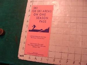 Vintage High Grade SKI item; SKI EAST PASS INFO CARD - Picture 1 of 2