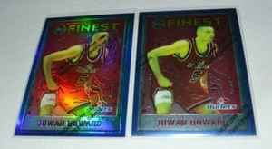1996 TOPPS FINEST JUWAN HOWARD FORWARD WIZARDS CARD 224 REFRACTOR & REGULAR CARD - Bild 1 von 4
