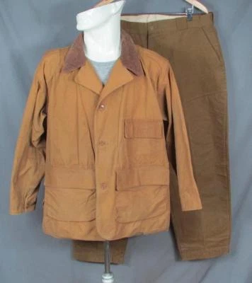 Vintage 1970s Bullseye Bill Hunting Outfit Field Jacket w/ Pants Sportsman XL - Image 1 of 4