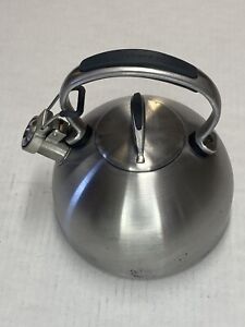 Kitchen Aid 2 Quart Whistling Kettle 1.9 L Stainless Steel Vintage Teapot Retro