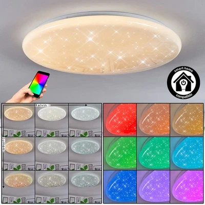 HOFSTEIN Peran Deckenleuchte Lampe Wohnzimmer Deckenlampe Dimmbar Farbwechsler