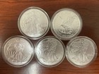 United States Mint American Eagle 2025 1 oz Sil*v*er Coin Lot of 5