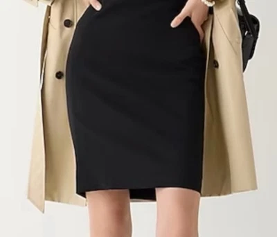 NWT J Crew No 2 Pencil Black Wool Skirt 10P Cottagecore Grandmacore Vamp - Image 1 of 4