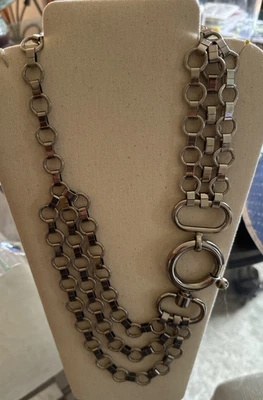 "Collar llamativo gótico industrial basculante de motociclista cadena grande 24""" Foto 1 de 4