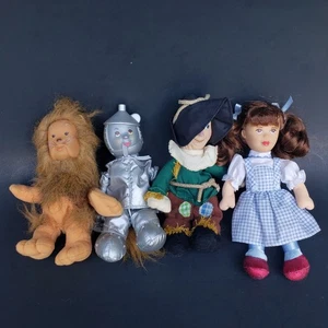Vintage 1998 Warner Bros Wizard of Oz Dorothy Tin Man Scarecrow Lion Plush Dolls - Picture 1 of 4