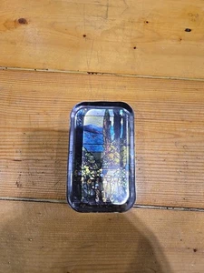 Vintage Foil Glass Paperweight Beautiful Italian Art Scene Rectangular Office - Picture 1 of 2