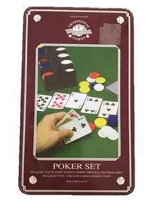 NEW Vintage Poker Set by Debenhams Traditional Games - Picture 1 of 4