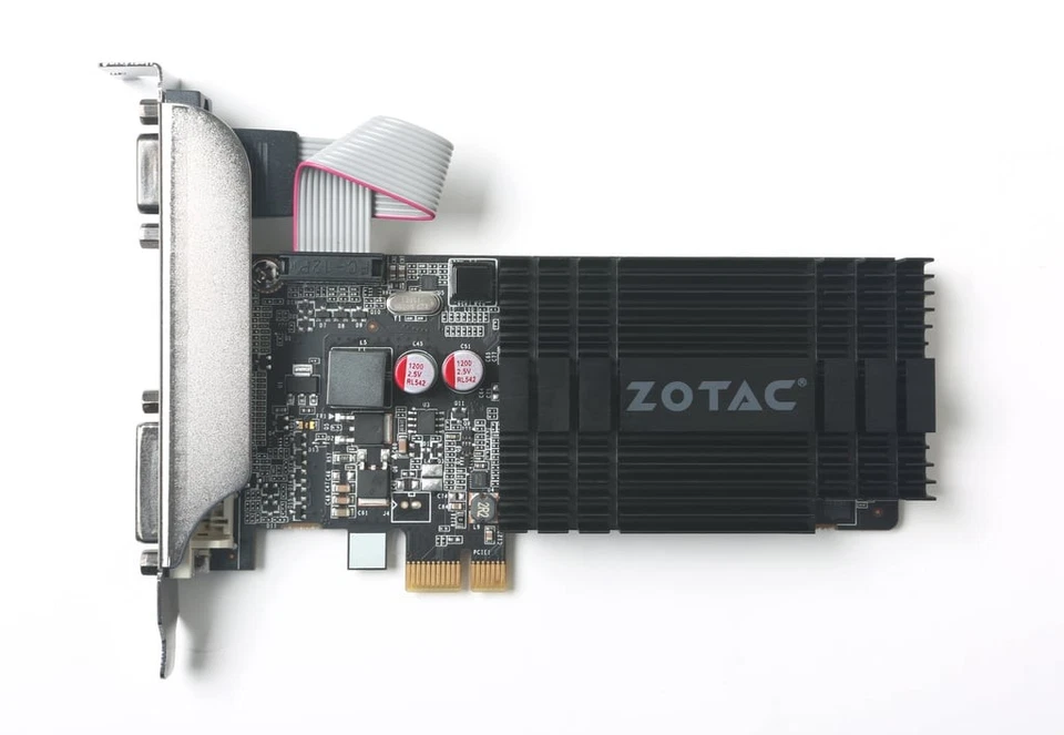 Grafikkarte PCI-E x1 1GB GDDR3 HDMI DVI VGA Zotac GeForce GT710 lautlos - Bild 1 von 1