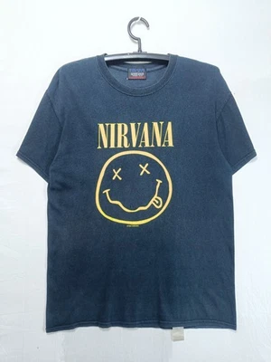 Nirvana 1992 Smiley Face T-Shirt Nicole Club For Men Japan Vintage Made in Japan - Image 1 of 4