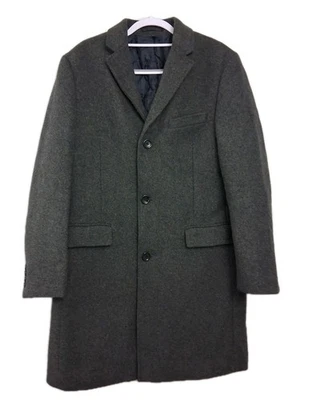 Abrigo de Lana J CREW Para Hombres 40R Ludlow Forrado 3 Botones Acolchado Gris Abrigo Chaqueta Foto 1 de 4