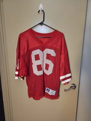 Vintage Russell Athletic Football Jersey Red Adult L - Image 1 of 4