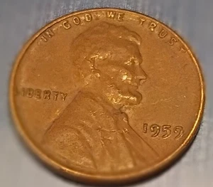 1959 P Lincoln Memorial Cent L on rim error 1c - Picture 1 of 4