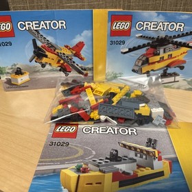 LEGO #31029 CREATOR  3 In 1  Helicopter Plane Boat  PLUS #31027 Blue Racer