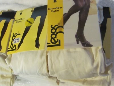 Lote de 18 medias de microfibra Leggs talla B marfil Foto 1 de 3