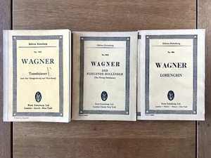 Wagner 3 x Eulenburg study scores 902-904 Der Fliegende,Lohengrin,Tannhauser - Picture 1 of 6