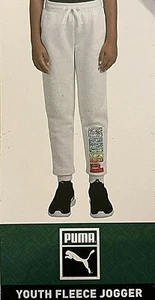 NWT Puma YOUTH FLEECE JOGGER - Sweat Pants - Lt Gray - Size XS 21x19 - Picture 1 of 2
