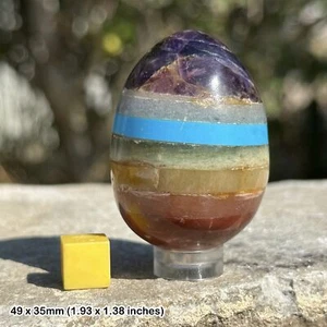 Impresionante Huevo de Cristal Chakra - Piedra de Cristal Mineral de Sanación Espiritual, Auténtico - Imagen 1 de 1