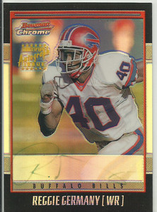 2001 Bowman Chrome Reggie Germany Rookie Refractor Auto Autograph $RARE$ Bills