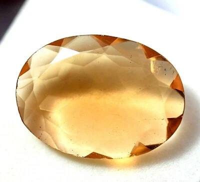 Lab Created 17.15 Ct Splendid Golden Yellow Citrine GGL Certified AAA+ Gemstone - Image 1 of 4