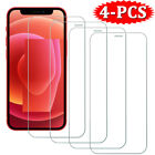 4X Screen Protector For iPhone 15 14 13 12 11 Pro Max X XR XS SE Tempered Glass