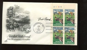Bill Bond Stamp Designer Signed Alaska Statehood FDC LV9003 - Picture 1 of 2