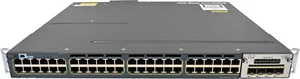 Cisco Catalyst WS-C3560X-48PF-S 48-Port RJ-45 PoE+ GE Switch +C3KX-NM-1G 1x PSU - Afbeelding 1 van 6
