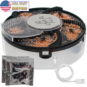 Electric Bug Fly Trap Mosquito Killer Turntable USB Powered Insect Catcher - Picture 1 of 7