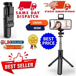 Selfie Stick Bluetooth 360°Monopod Phone Holder Tripod For iPhone Samsung GoPro - Picture 1 of 10
