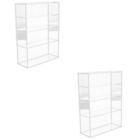  2 Pack Perfume Storage Box Carinify Toy Display Cabinets for Collectibles Shelf