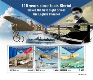 2025 04- LIBERIA- LOUIS BLERIOT 115TH 3V complet set MNH/** - Picture 1 of 1