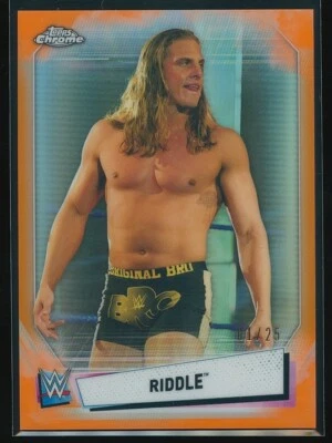 Matt Riddle 2021 Topps Chrome WWE Orange Refractor /25 #29 - Image 1 of 2