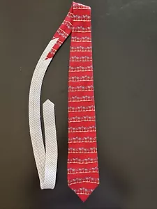 Cravatta Tommy Hilfiger - cravatta rossa palme 100% seta - Foto 1 di 5