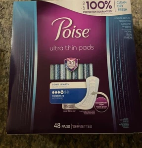 Poise Ultra Thin Pads, Level 4, 48ct Large Box - Picture 1 of 1