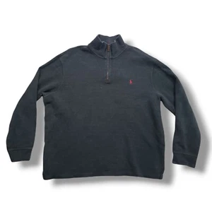 Polo Ralph Lauren maglione quarto zip uomo XL grigio pullover finto collo - Foto 1 di 10