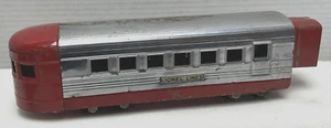 LIONEL JR PREWAR O-GAUGE 1702 RED CHROME OBSERVATION PASSENGER CAR - Picture 1 of 8